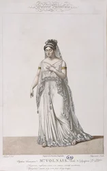 Portrait of Madame Volnais in the Role of Iphigenia, for Iphigenia in Aulis by Christoph von Gluck (1714-87) for the Galerie Theatrale Series, c.1815